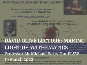 Making Light of Mathematics: David Olive Lecture 2022