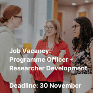 Graphic - Job Vacancy: Programme Officer - Researcher Development