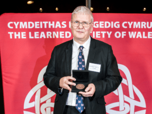 Professor Stuart Taylor with his medal