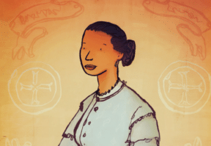 Cartoon image of Frances Batty Shand