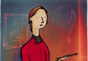 Cartoon image of Gwen John