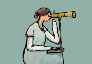 Cartoon image of a Dillwyn family member