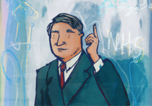 Cartoon of Aneurin Bevan