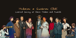 A graphic with illustrations of the historical figures after whom the LSW medals and awards are named.