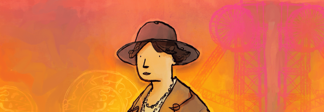 Cartoon image of Lady Rhondda