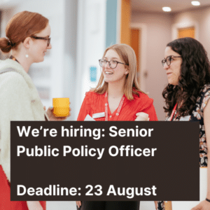 Graphic: job vacancy senior public policy officer