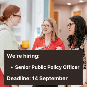 We're hiring: Senior Public Policy Officer 
Deadline: 14 September